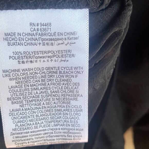 NWT - BCBGeneration Long Ballon Sleeve Wrap Style Sheer Crop Blouse Size: M - Picture 12 of 15